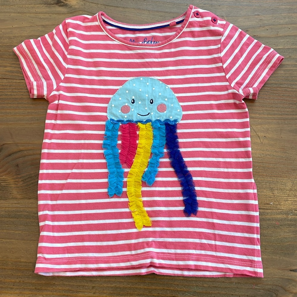 Mini Boden Jelly Fish Tee, EUC, Size 4-5T